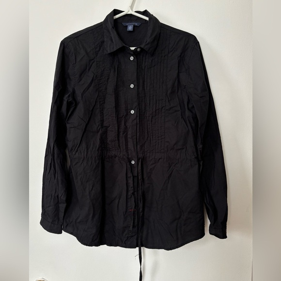 🎉4/30$🎉 Vintage Tommy Hilfiger Black Button-Down Shirt – Size Medium 🖤 - Picture 1 of 6